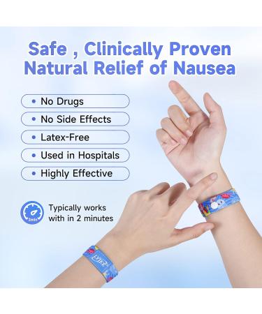 Kids Sea Sickness Wristbands - Motion Sickness Relief Bracelets - Blue & Pink - Medium 2 Pair - Buy Online on GoSupps.com