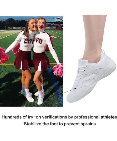 Smapavic White Cheer Shoes for Youth Girls & Women Training Athletic Sneakers - Buy Online on GoSupps.com