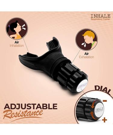 Inhale Respiratory Trainer - Compact Pure Silicone Lung Exerciser for Respiratory Muscle Training - Ideal for All, Easy to Clean - Buy Online on GoSupps.com