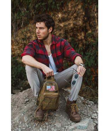 JupiterGear Tactical Military Sling Backpack - Khaki | Adjustable Strap | Outdoor Daypack Backpack - Buy Online on GoSupps.com