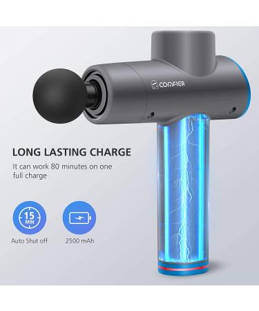 Comfier Handheld Massage Gun with Heat - Deep Tissue Percussion Massager for Athletes, Back, Neck, and Legs - Buy Online on GoSupps.com