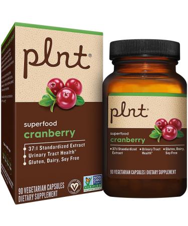 plnt Cranberry a Superfood for Urinary Tract Health a 37:1 Standardized Extract (90 Vegetarian Capsules)