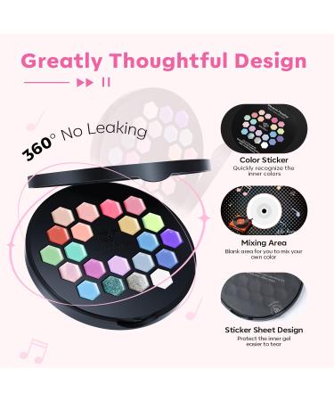 Modelones 21 Colors Gel Nail Polish Set - Spring/Summer Pastel, Solid, Glitter, Pudding Gel - Mother's Day Gift with Nail Art Brush - Buy Online on GoSupps.com