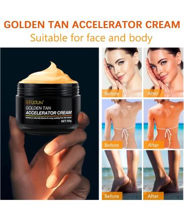 Tanning Accelerator 50g Tan Accelerator for Sun Instensive Brown Tanning Gel Premium Bronzer Cream Effective in Sunbeds & Outdoor Sun Achieve a Natural Tan with Natural Ingredients - Buy Online on GoSupps.com