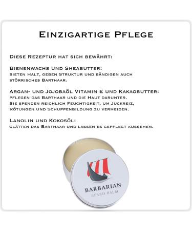 Barbarian Bear Balm 60G - Premium Beard Care & Styling with Argan Oil for a Soft Smooth Beard | International Shipping - Buy Online on GoSupps.com