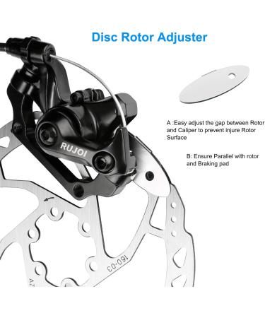 RUJOI Bike Disc Brake Kit - Aluminum Front & Rear Calipers | Full Alloy Levers | 160mm Rotor | Tool-Free Pad Adjuster for Road & Mountain Bikes - Buy Online on GoSupps.com