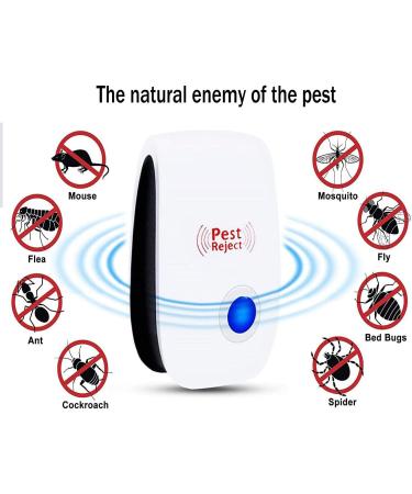 BBMS Ultrasonic Pest Repellent 8-Pack - Electronic Plug-in Indoor Pest Repellent for Home, Office, Warehouse, Hotel - White - Buy Online on GoSupps.com