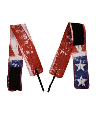 RockTape Wrist Wraps for Weight-Lifting & Exercise, Competition Grade, Designed by Jason Khalipha Red/White/Blue