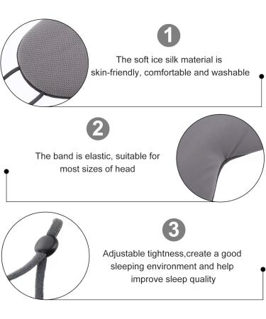 Double Sided Eye Mask - Travel Ice Silk Adjustable Grey & Pink | Comfortable Sleep & Relaxation - Buy Online on GoSupps.com