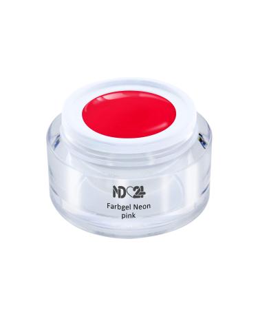 ND24 NAILDESIGN-Color gel for gel nails in studio quality-UV and LED suitable-Premium UV gel with high pigmentation & excellent opacity-made in Germany & vegan (5ml | neon pink)