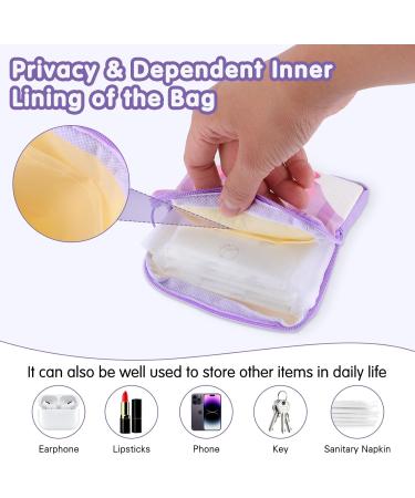 Simarro Tampon Storage Bag - 2 Piece Mini Period Pouch with Zipper for Women & Teens - Portable Pink & Purple Tampon Case - Buy Online on GoSupps.com