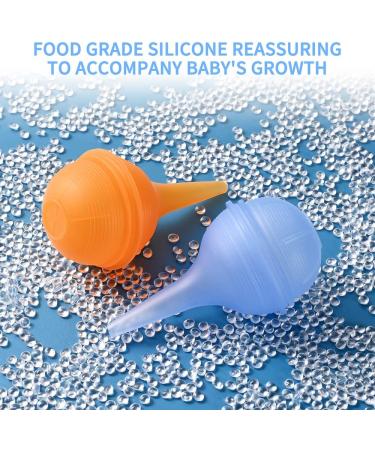 Food Grade Reusable Nasal Aspirator & Ear Syringe for Baby Toddlers & Adults - 3 Pack, Assorted Colors | Easy to Clean & Dishwasher Safe - Buy Online on GoSupps.com
