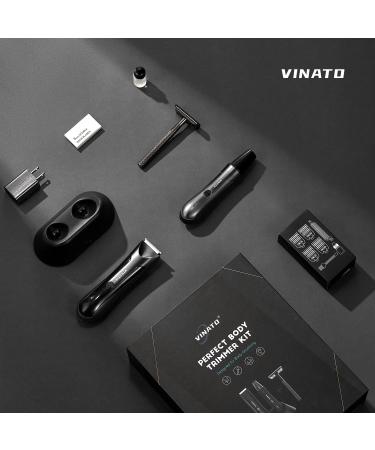 VINATO Electric Trimmer Tool Set - All-in-One Mens Grooming Kit for Body, Nose, and Beard Hair Trimming - Perfect Anniversary or Birthday Gift for Dad, Husband, Boyfriend - Black - Buy Online on GoSupps.com