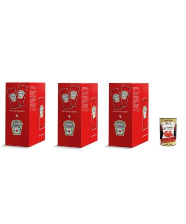 Italian Gourmet E.R. Heinz 200-pack of ketchup in 11g sachets ideal for chips paninis hamburgers and sandwiches + 400g gourmet Italian polpa