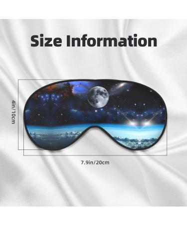 Space Planet Soft Eye Mask - Adjustable Sleep Aid for Comfort & Fatigue Relief - Full Eye Coverage for Better Sleep - International Shipping Available - Buy Online on GoSupps.com