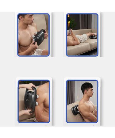 Buy Hand-Held Massage Gun - Deep Tissue Percussion Device with 4 Heads & 5 Adjustable Speeds - Quiet & Effective Back Massager - International Shipping Available - Buy Online on GoSupps.com