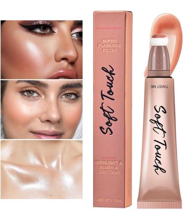 Highlighter Stick Cheek Face Cosmetic Liquid Makeup Stick Highlight - 3D Makeup Highlighter Makeup Stick for Stage B1 Blush - Buy Online on GoSupps.com