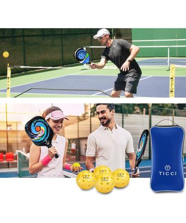 TICCI Pickleball Paddle Set of 2 - USAPA Approved Graphite Rackets with 4 Balls - Ideal for Beginners and Pros - Includes Mesh Bag and Carry Bag - Buy Online on GoSupps.com