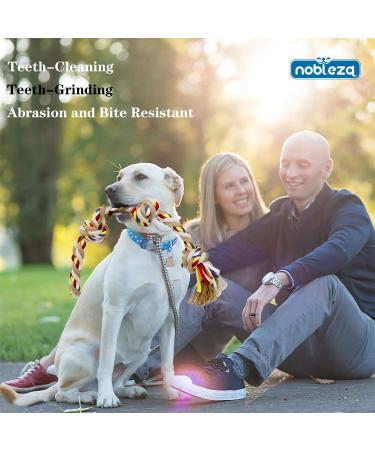 Nobleza 100% Cotton Dog Toy Rope - Promote Dental Health & Mental Wellness for All Dog Types (Beige & Braun L - 53cm) - Buy Online on GoSupps.com