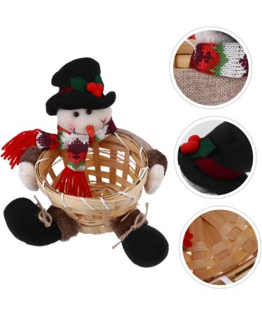 STOBAZA Decoration Lovely Desktop Home Container Adornment Basket for Decor Candy Tabletop Christmas Brown 17X17CM - Buy Online on GoSupps.com