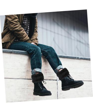 Kisangel Fur Winter Boot Covers - Warm Fluffy Ankle Socks & Leg Warmers for Women | International Shipping Available - Buy Online on GoSupps.com