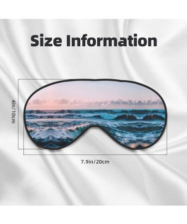 Ocean Waves Print Double-Sided Eye Mask | Soft Light Blocking for Better Sleep Quality - International Shipping - Buy Online on GoSupps.com