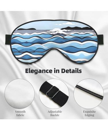 Comfortable Waves Lapping at The Rocks Eye Mask - Adjustable Soft Sleep Mask for Men & Women - Black - Buy Online on GoSupps.com