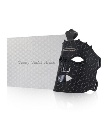 foreverLily LED Light Therapy Mask for Face and Neck - 7 Colourful LEDs - Beauty Device for Skin Rejuvenation and Firming Anti-Aging Wrinkles and Spots (Black)