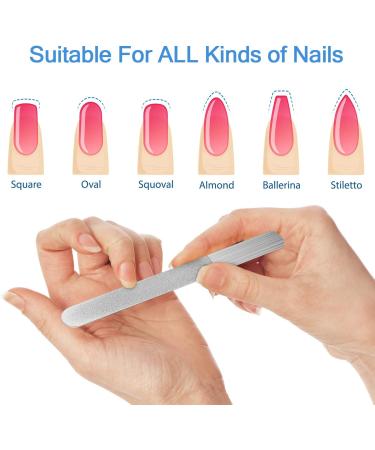 6-Piece Metal Nail File Set - Stainless Steel Sapphire Files for Salon and Travel - Buy Online on GoSupps.com