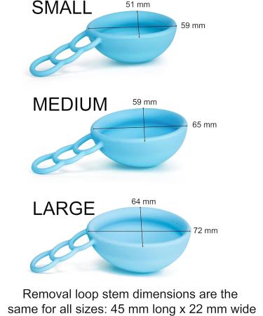 MOONTHLIES Reusable Menstrual Disc | Period Disc with Removal Loop Stem - Blue - Pack of 2 - Buy Online on GoSupps.com