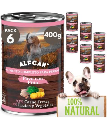 Wet Dog Food | Dog Cans (6 x 400g) Wet Dog Food | Food for Large Dogs | Natural Dog Food | Dog Food in Bulk
