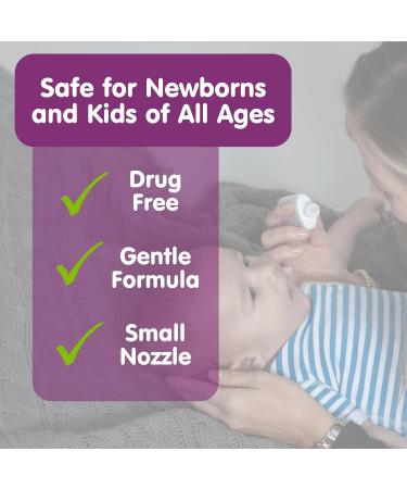 Boogie Baby Saline Nasal Spray and Drops Allergy Relief Nasal Spray Decongestant FSA/HSA Eligible Made with Natural Saline 1 Ounce (Pack of 2) 1 Fl Oz (Pack of 2) - Buy Online on GoSupps.com