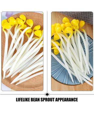 Alipis 12pcs bean sprouts Model decorations pretend lifelike vegetable adornment decorate fruit vegetables decorative vegetable artificial pvc Green bean sprouts Yellow 9.00X1.00X1.00CM - Buy Online on GoSupps.com