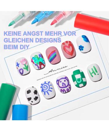 Buy Mrcuvaryas 3D Gold Nail Polish & Nail Art Pen - DIY Nail Graffiti & Design Tools for Women - Buy Online on GoSupps.com