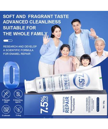 7.5 hydroxyapatite Toothpaste Set 2 Pcs Hydroxyapatite Toothpastes for Enamel Protection and Tooth Strengthening Gentle Mint Fresh Breath Daily Use for Oral Health - Buy Online on GoSupps.com