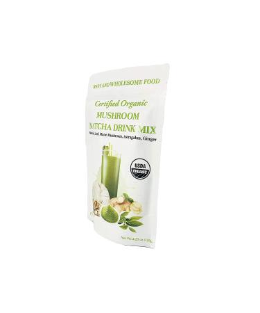 Cherie Sweet Heart Mushroom Matcha Drink Mix - Organic Japanese Matcha Powder with Lions Mane Mushroom, Ginger, and Green Tea - 40 Servings (4.23 oz) - Buy Online on GoSupps.com