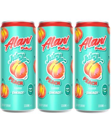Alani Nu Juicy Peach Energy Drink 330ml 3 Pack