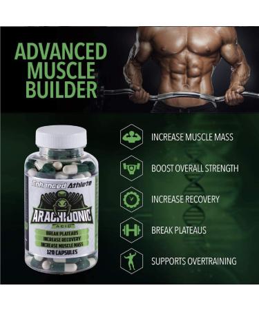 Enhanced Athlete Arachidonic Acid Supplement - Muscle & Strength Boost for Men & Women - 120 Capsules - 2 Pack with Kinara Pill Organizer - Buy Online on GoSupps.com