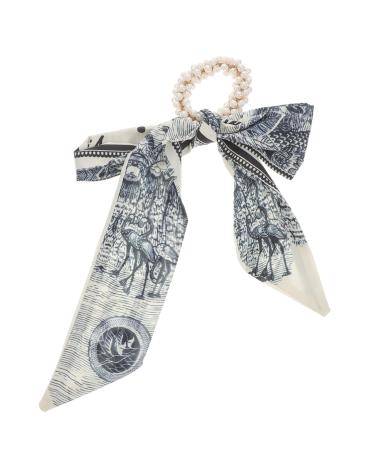 Beavorty 2 Sets hair rope satin scrunchies for hair bowknot hair scrunchies hair scrunchies for womens hair floral hair scarf hair scarf for women blush ribbon fabric Curls Miss the bubble