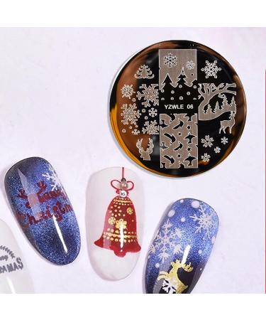 Sanwood Nail Stamp Plate - XMA Pattern | Stainless Steel Manicure Tool Kit | Clear Engraved Nail Art Templates - Buy Online on GoSupps.com
