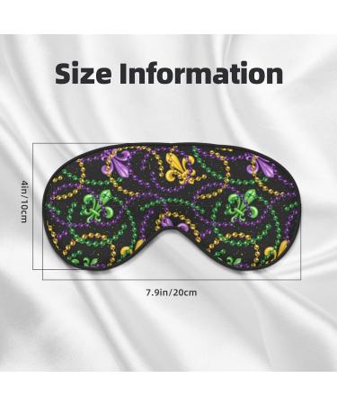 Mardi Gras Printable Sleep Eye Mask - Soft Blindfold with Elastic Strap for Travel & Night Sleeping - Buy Online on GoSupps.com