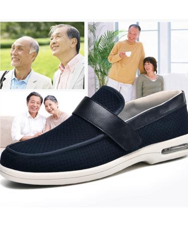 Orthopedic Diabetic Shoes with Memory Foam - Extra Wide Width - Adjustable Walking Shoes for Elderly - Black (Size 44) - Buy Online on GoSupps.com