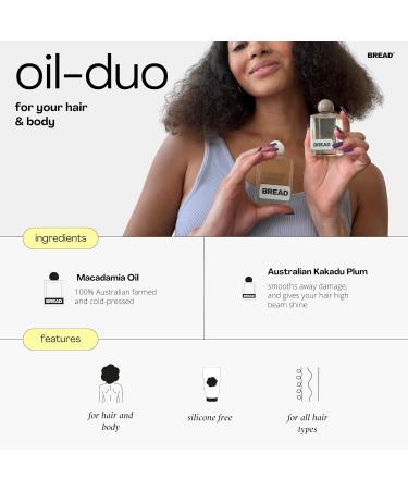Shop Bread Oil Duo - Award-Winning Hair Care Set with Macadamia | Vegan & Cruelty-Free | Silicone-Free | International Shipping - Buy Online on GoSupps.com