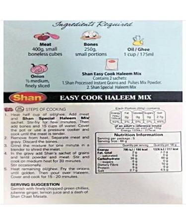  Shan Shan Haleem Mix Masala (Meat Lentire Wheat Mix) - Easy Cook Recipe (300g) - Buy Online on GoSupps.com