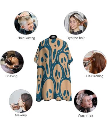 Ghost Boo Background Barber Cape | Professional Hair Cutting Cape for Kids - Cute Apron for Boys & Girls - Buy Online on GoSupps.com