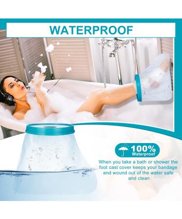 Waterproof Foot Cast Cover for Shower - Reusable Watertight Protector for Ankle, Adult Bath - No Skin Marks - Buy Online on GoSupps.com