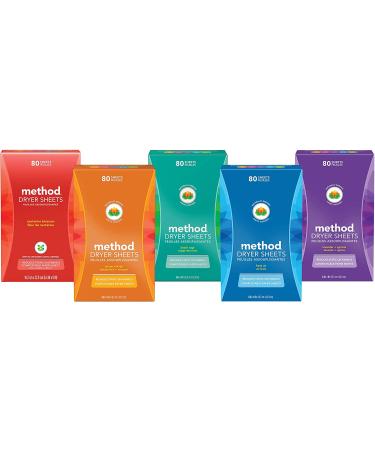 Method Dryer Sheets - Fresh Air Scent, 80 Sheets per Pack - Eco-Friendly Fabric Softener - Buy Online on GoSupps.com