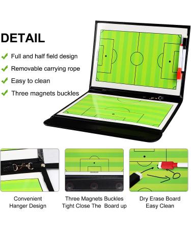 LEAP Soccer Coaching Board Kit | Magnetic & Foldable Clipboard for Soccer Coaches | Includes Dry Erase Markers | Tactical Tactics Board Set - Buy Online on GoSupps.com