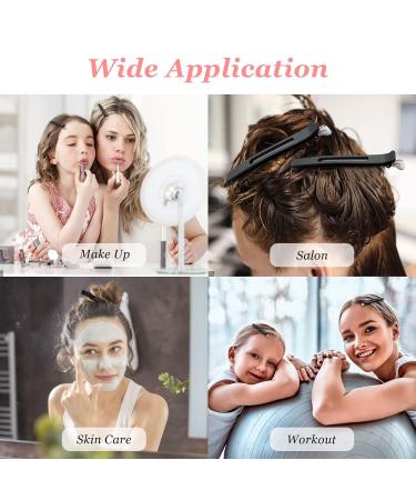BAHABY 12 Pack Professional Non-Slip Hair Clips for Styling - Silicone Band, No-Trace Design for Deep Conditioning, Blow Drying, Cutting, Coloring - Black - Buy Online on GoSupps.com