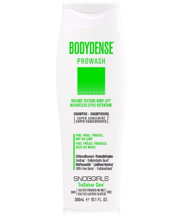 BODYDENSE Plumping Hydrating Volumizing Shampoo for Fine Hair Volume Texture Body Lift Lightweight Vegan Shampoo for Fine Frail Dry or Limp Hair (10.1 Fl Oz)